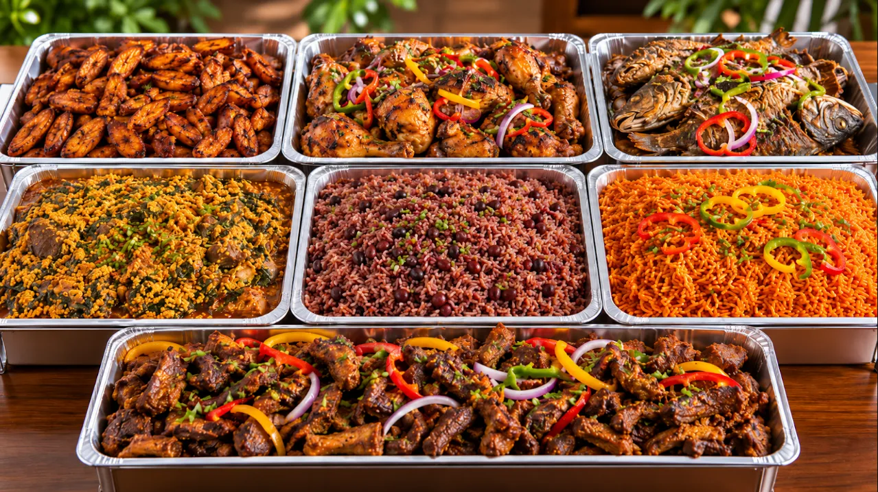 JezFoods catering spread