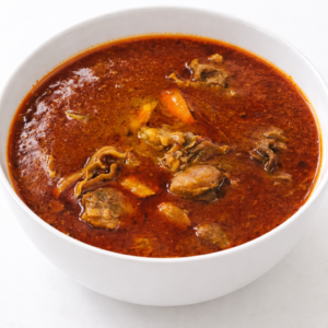 Palm Nut soup w/ beef and dried fish