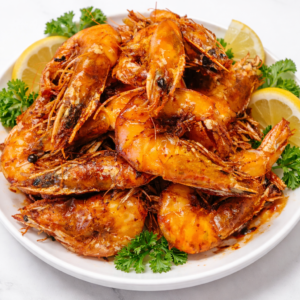 Fried whole shrimp